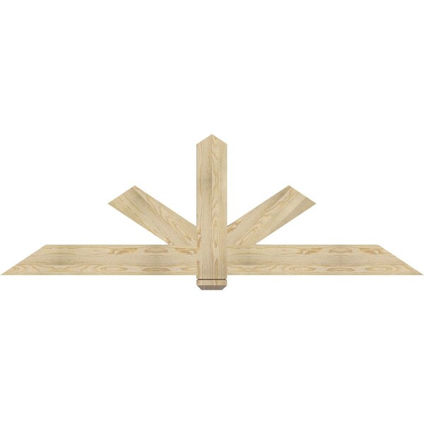 Ekena Millwork Kennewick Rough Sawn Timber Gable Bracket, Douglas Fir, 84"W x 28"H x 2"D x 6"F, 8/12 Pitch GBW084X28X0206KEN00RDF - main
